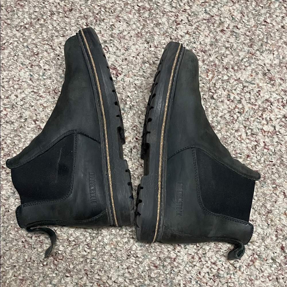 Birkenstock Black Leather ankle style  Boots with elastic insert - Picture 8 of 9